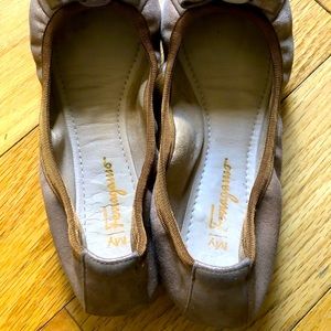 Salvatore Ferragamo Gold Foldable Ballet Flat